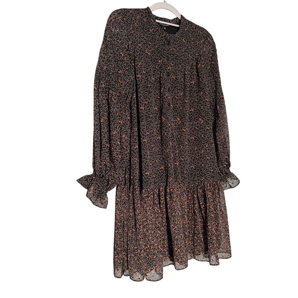 Whistles leaf print‎ smocked dress whimsical fairycore fit and flare